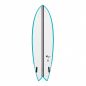 Preview: Surfboard TORQ TEC Twin Fish 5.8 Teal Rail
