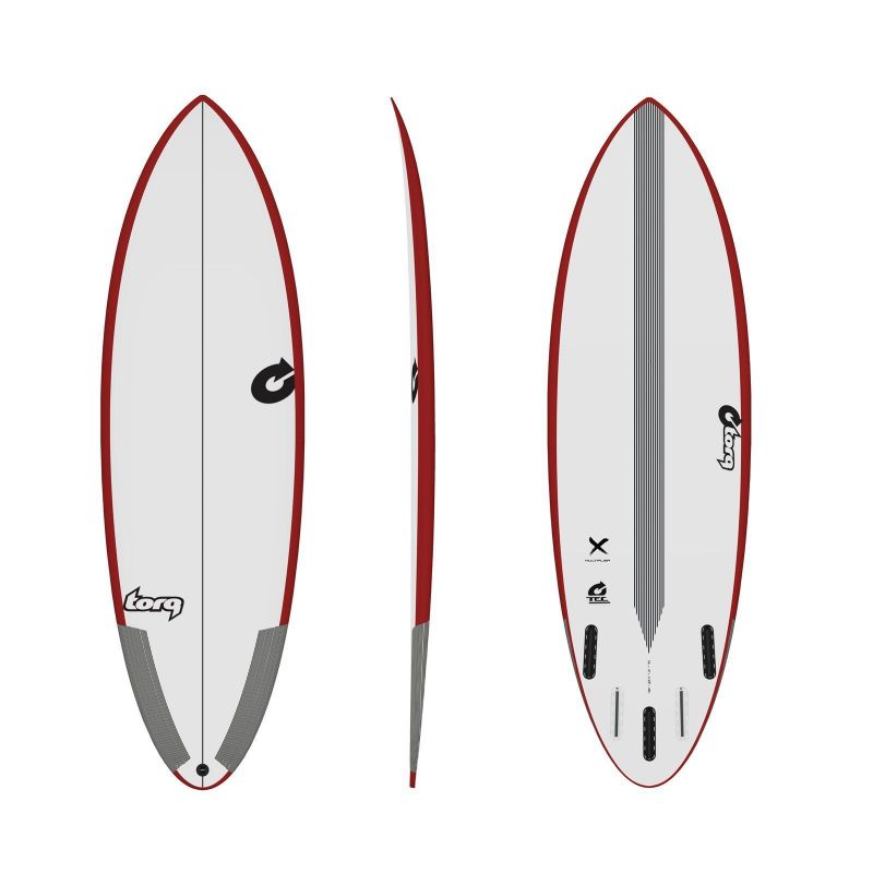 Surfboard TORQ TEC Multiplier 6.4 rail red