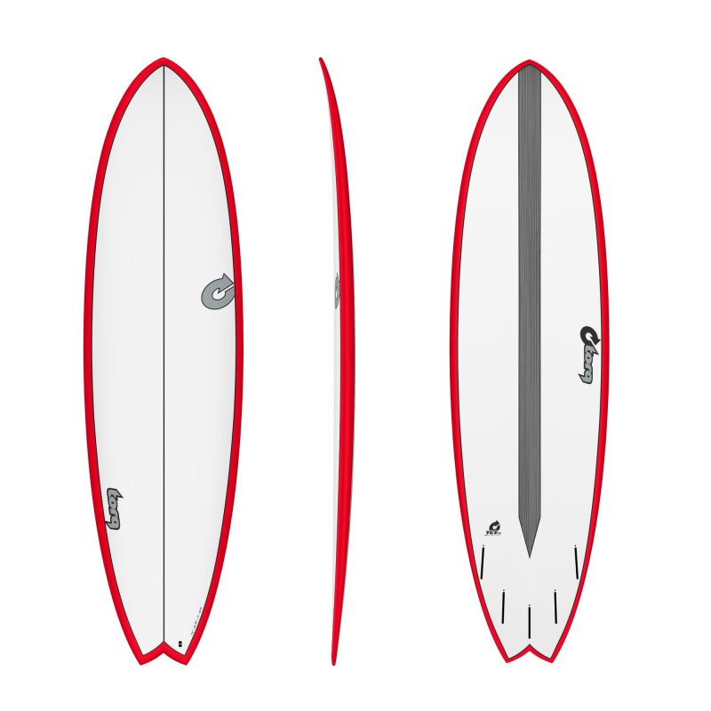 Surfboard TORQ Epoxy TET CS 7.2 Fish Carbon Red