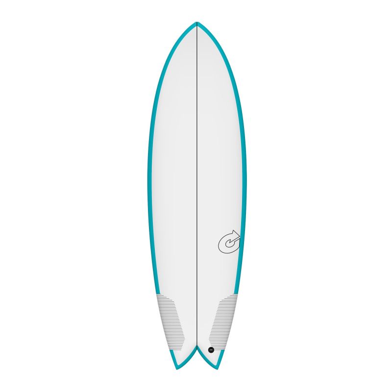 Surfboard TORQ TEC Twin Fish 6.10 Rail Teal