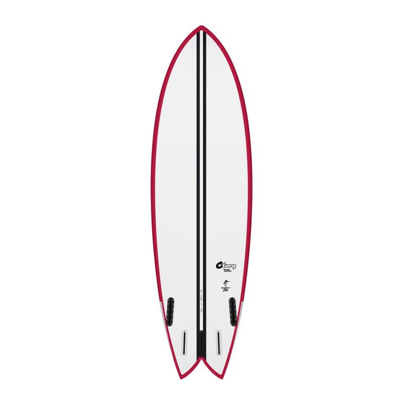 Surfboard TORQ TEC BigBoy Fish 7.2 Rail Berry