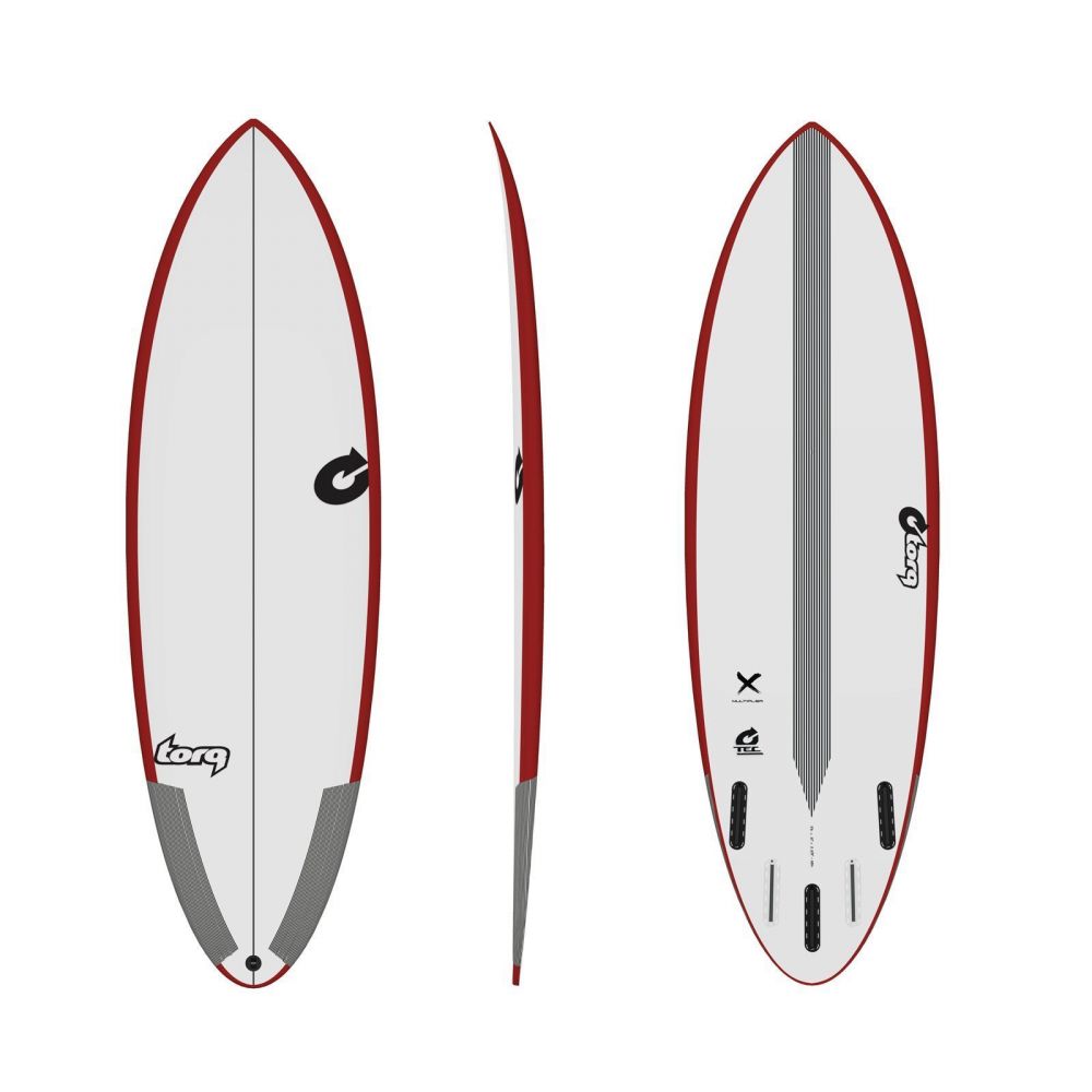 Surfboard TORQ TEC Multiplier 5.8 rail red