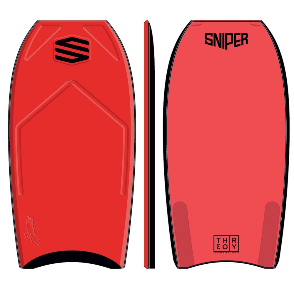 SNIPER Bodyboard Ian Campbell Pro Theory PP 41 Red