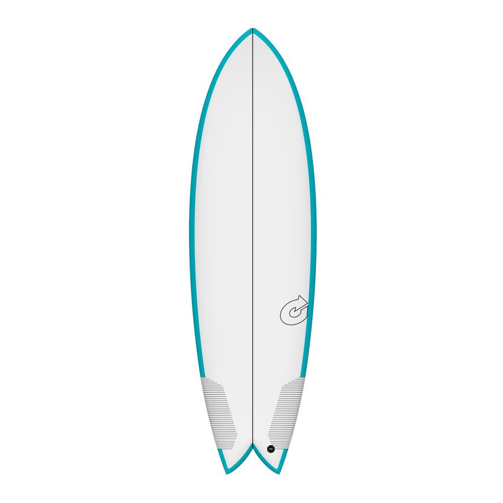 Surfboard TORQ TEC Twin Fish 6.0 Rail Teal