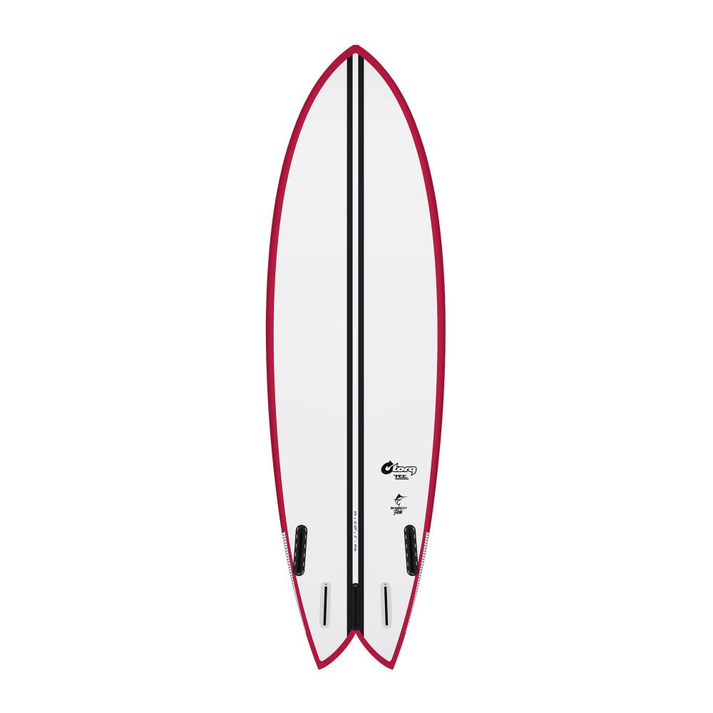 Surfboard TORQ TEC BigBoy Fish 7.2 Rail Berry