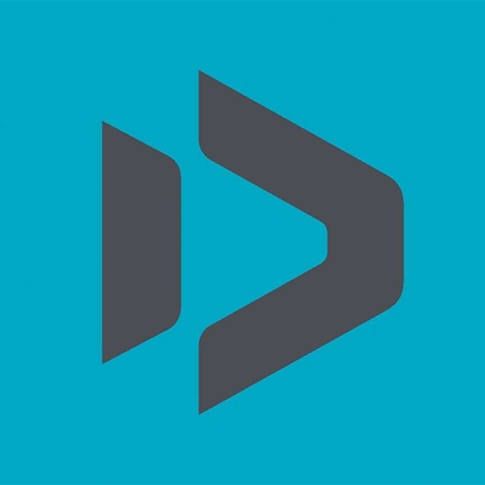 Duotone logo sticker